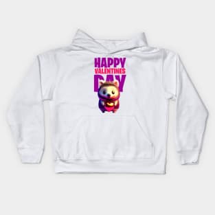 hedgehog heart valentines day Kids Hoodie